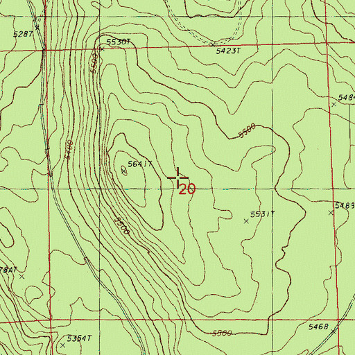 Topographic Map of Chiloquin Division, OR