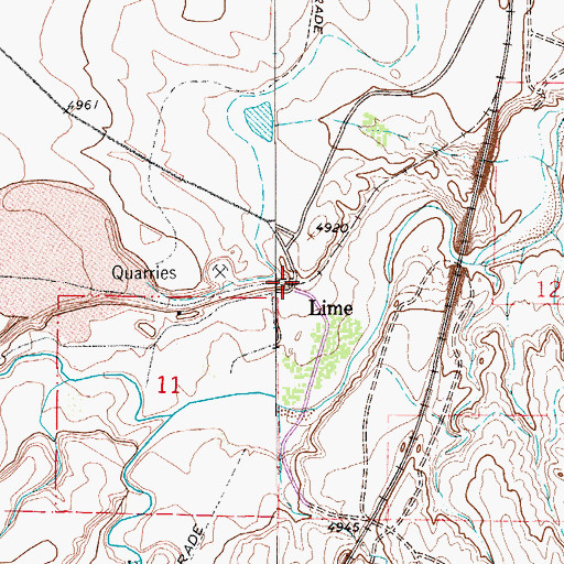 Topographic Map of Lime, CO