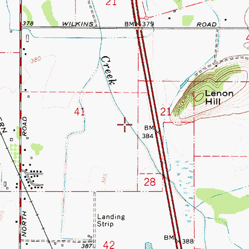 Topographic Map of Coburg Division, OR