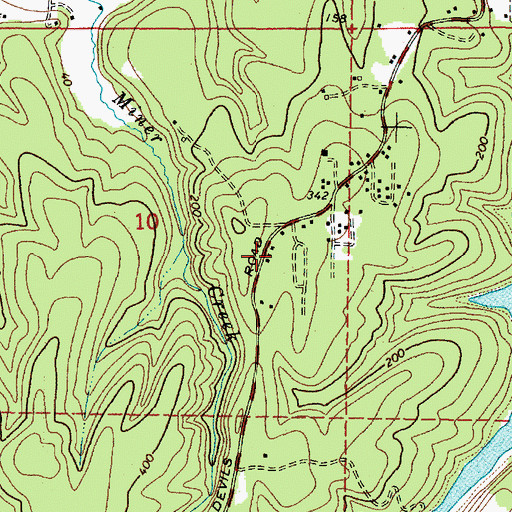 Topographic Map of Coos Bay Division, OR