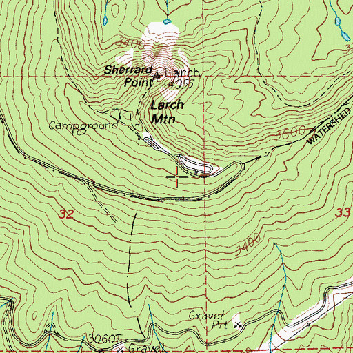 Topographic Map of Corbett Division, OR