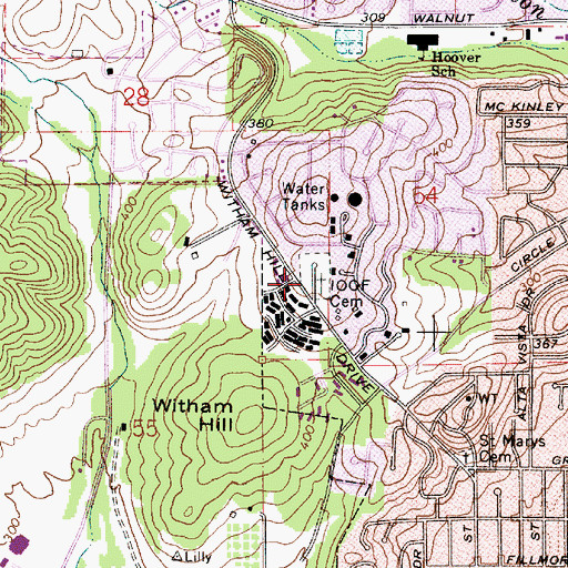Topographic Map of Corvallis Division, OR