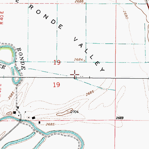 Topographic Map of Cove Division, OR