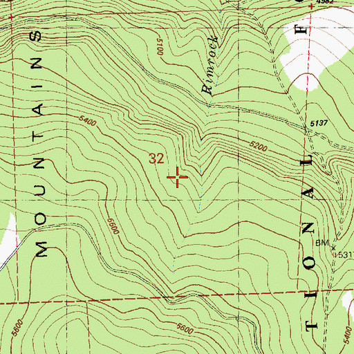 Topographic Map of Crooked River Division, OR
