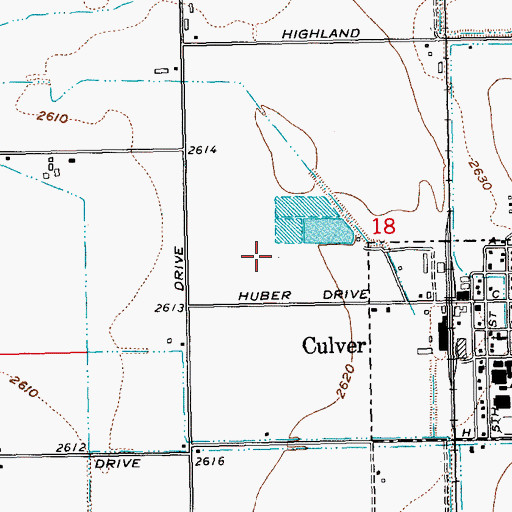 Topographic Map of Culver Division, OR