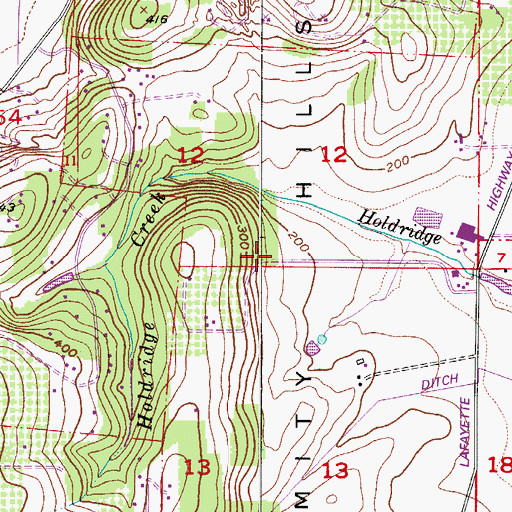 Topographic Map of Dayton-Amity Division, OR