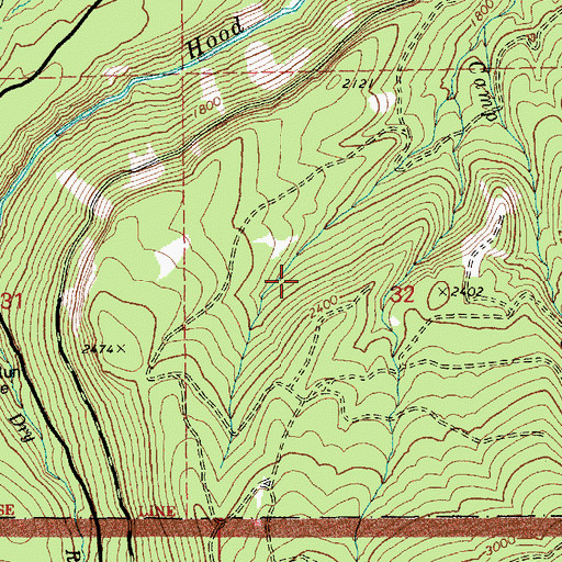 Topographic Map of Dee Division, OR