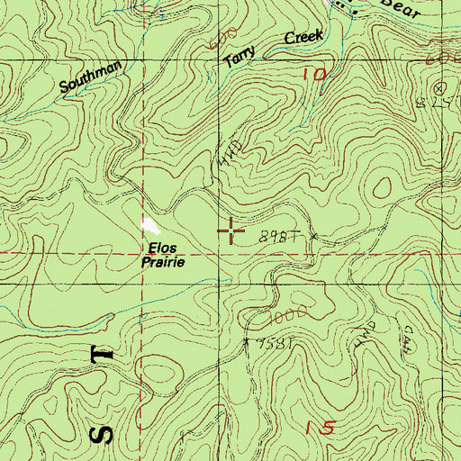 Topographic Map of Lincoln City Division, OR