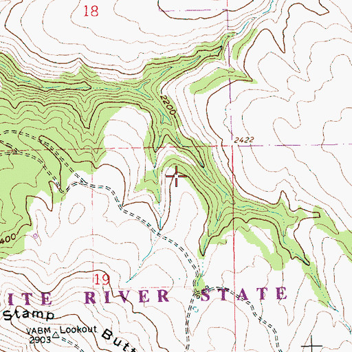 Topographic Map of Dufur Division, OR