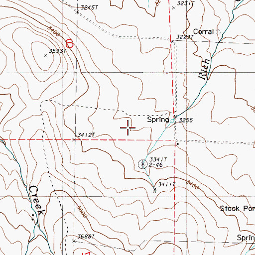 Topographic Map of Eagle Valley Division, OR