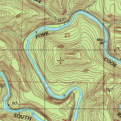 Topographic Map of Eastside Division, OR