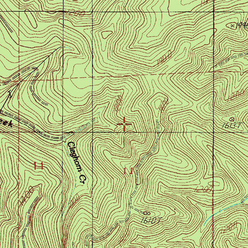 Topographic Map of Elkton-Drain Division, OR