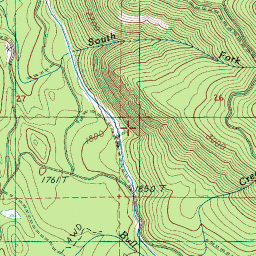 Topographic Map of Estacada Division, OR
