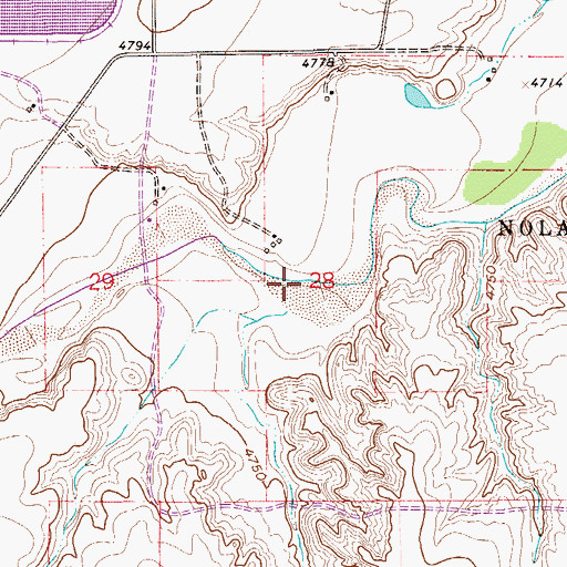 Topographic Map of Thomkins Arroyo, CO
