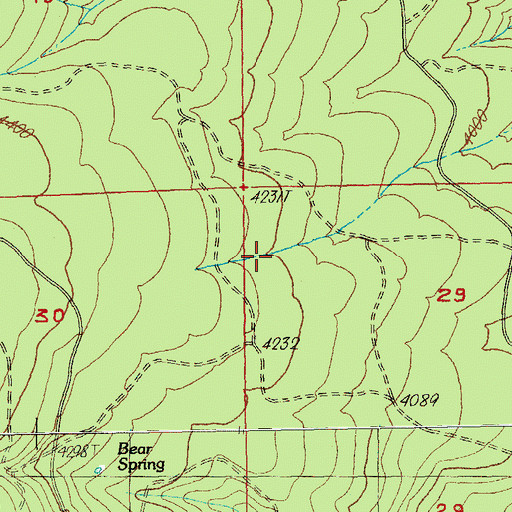 Topographic Map of Grandview Division, OR