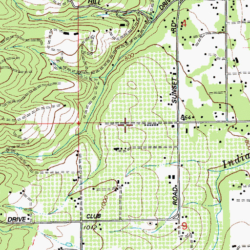 Topographic Map of Hood River Division, OR