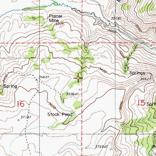 Topographic Map of Huntington Division, OR