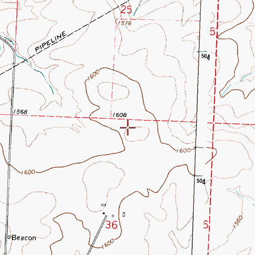 Topographic Map of Ione-Lexington Division, OR