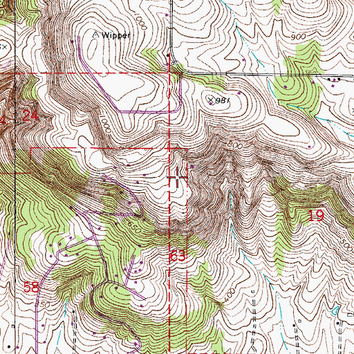 Topographic Map of Jefferson Division, OR