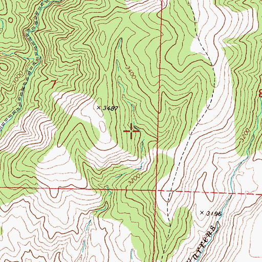 Topographic Map of John Day Division, OR