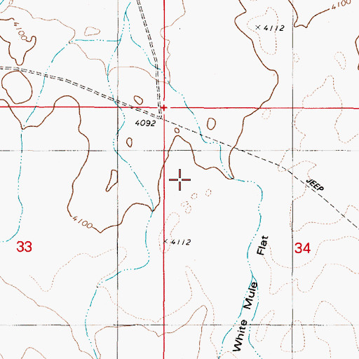 Topographic Map of Jordan Valley Division, OR