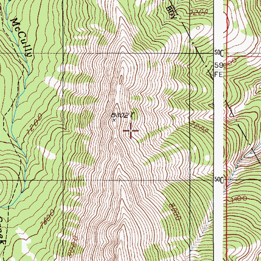 Topographic Map of Joseph Division, OR