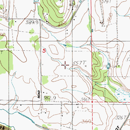 Topographic Map of Junction City Division, OR