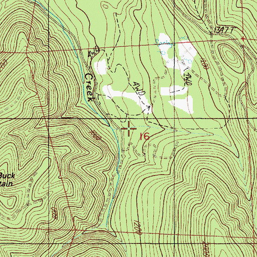 Topographic Map of Kellogg-Yoncalla Division, OR