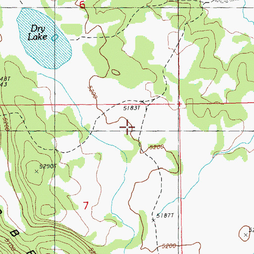 Topographic Map of Langell Valley Division, OR