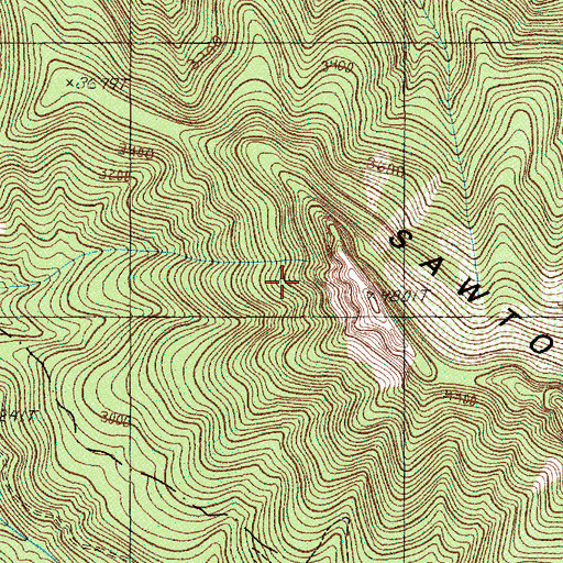 Topographic Map of McKenzie River Division, OR