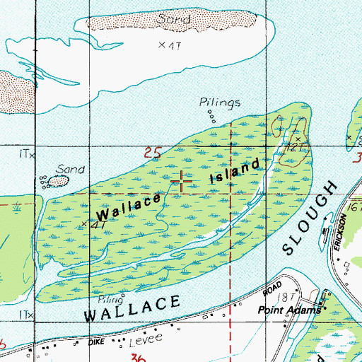 Topographic Map of Marshland Division, OR
