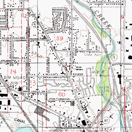 Topographic Map of Medford Division, OR