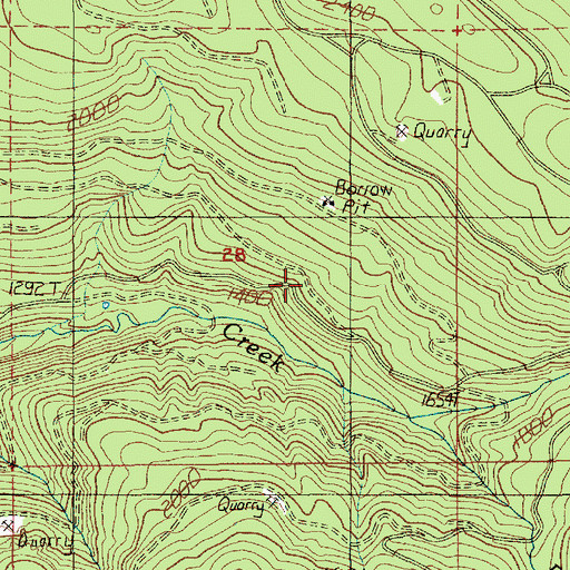 Topographic Map of Molalla Division, OR
