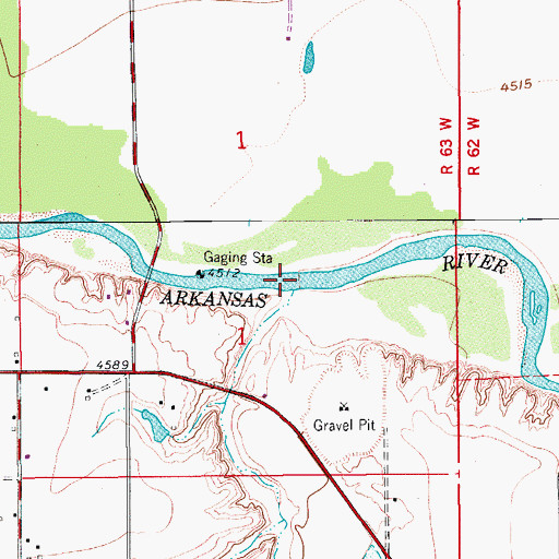 Topographic Map of Sixmile Creek, CO