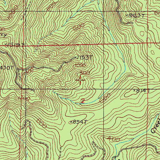 Topographic Map of Myrtle Point Division, OR