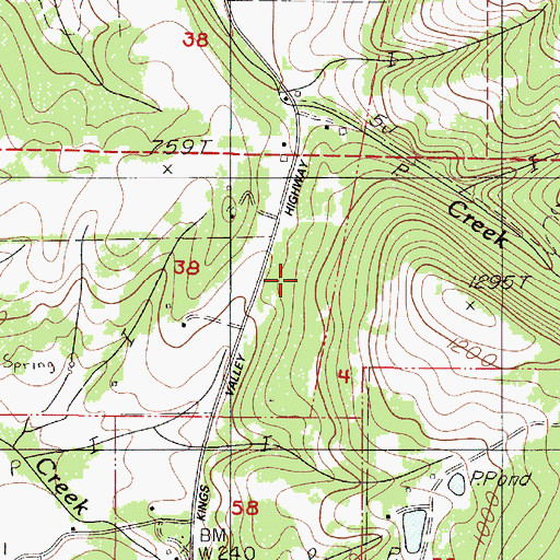 Topographic Map of North Benton Division, OR