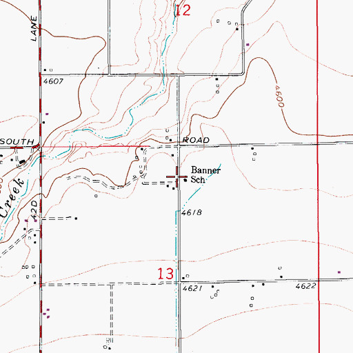 Topographic Map of Banner School, CO