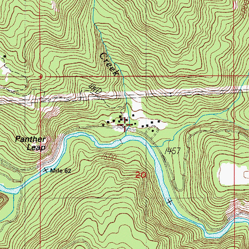 Topographic Map of North Umpqua Division, OR
