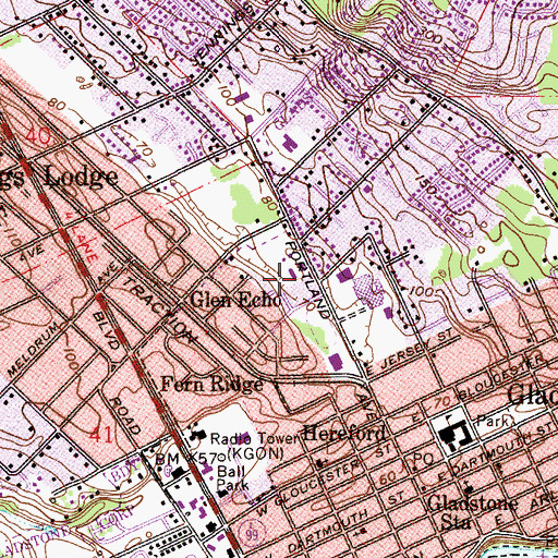 Topographic Map of Northwest Clackamas Division, OR