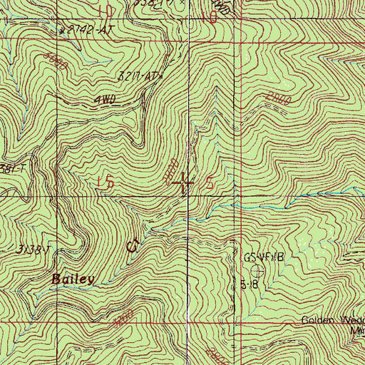 Topographic Map of Northwest Josephine Division, OR