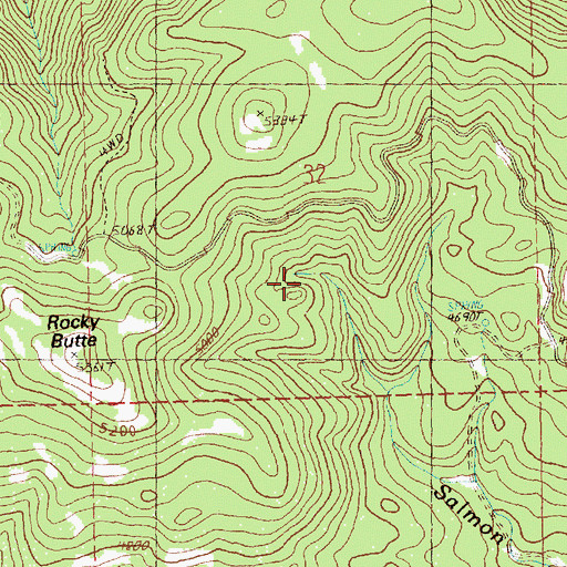 Topographic Map of Prineville Division, OR