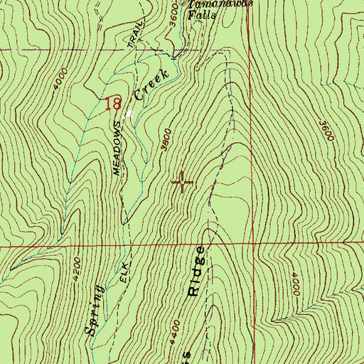 Topographic Map of Parkdale Division, OR