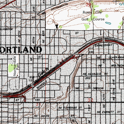 Topographic Map of Portland Division (historical), OR