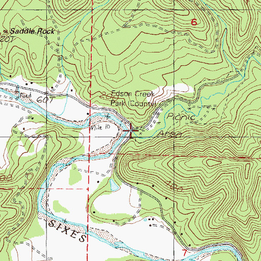 Topographic Map of Port Orford Division, OR