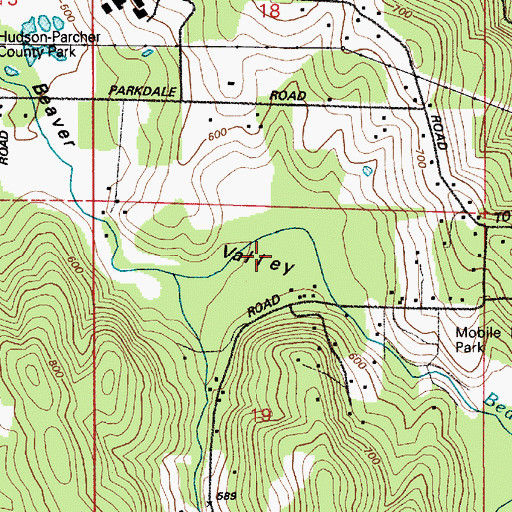 Topographic Map of Rainier Division, OR