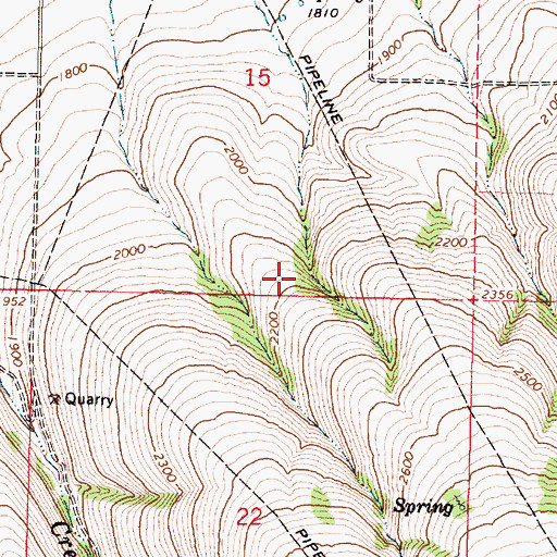 Topographic Map of Umatilla Reservation Division, OR