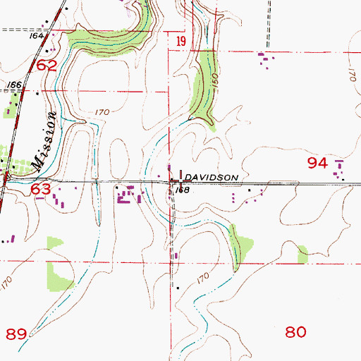 Topographic Map of Saint Paul Division, OR