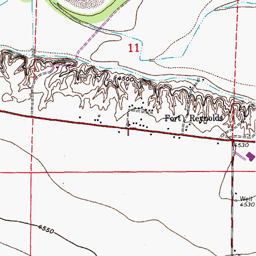 Topographic Map of Fort Reynolds, CO