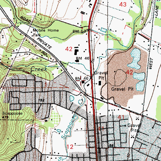 Topographic Map of Scappoose Division, OR