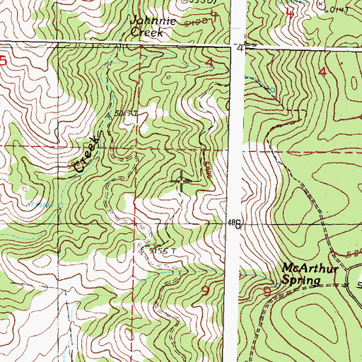 Topographic Map of Seneca Division, OR
